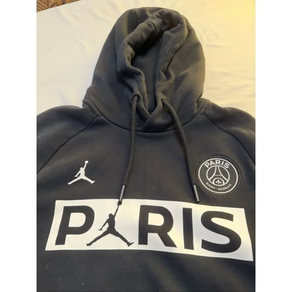 Jordan Paris Saint Germain PSG Black Hoodie Mens Size M Joran Jumpman Logo